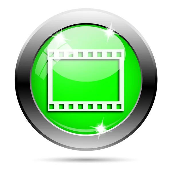Icona lucida verde metallizzato — Foto Stock