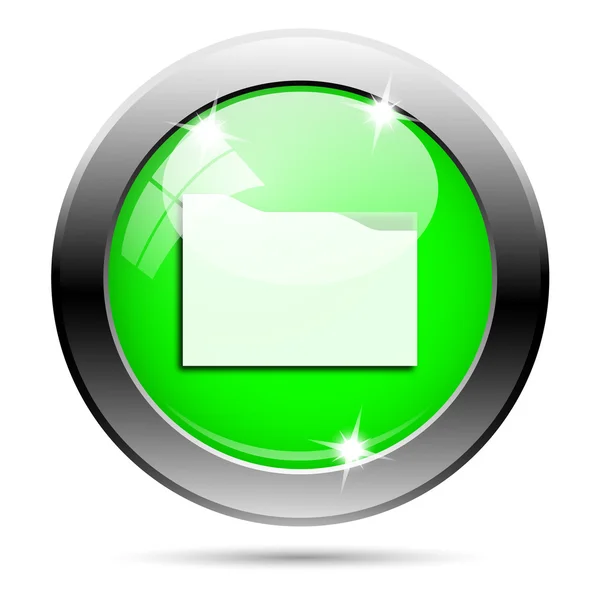 Metallic green glossy icon — Stock Photo, Image