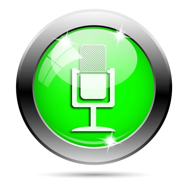 Metallic green glossy icon — Stock Photo, Image