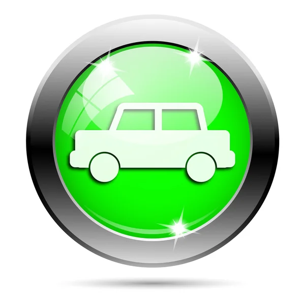 Metallic green glossy icon — Stock Photo, Image