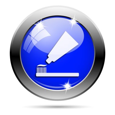 metalik mavi parlak simge