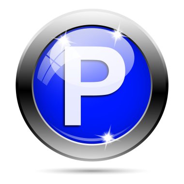 metalik mavi parlak simge