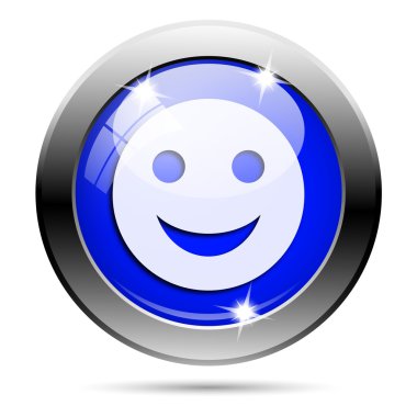 metalik mavi parlak simge