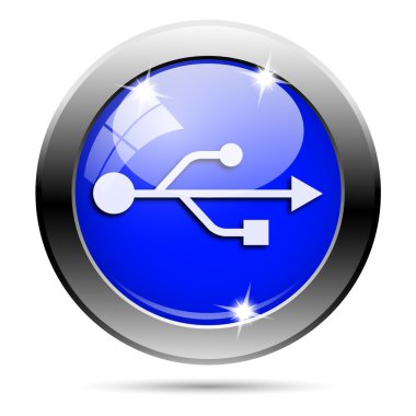 metalik mavi parlak simge