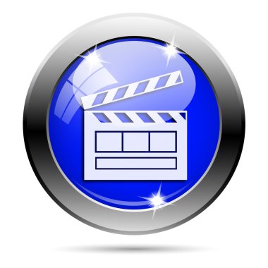 metalik mavi parlak simge