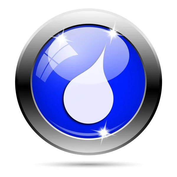 Metallic blue glossy icon — Stock Photo, Image