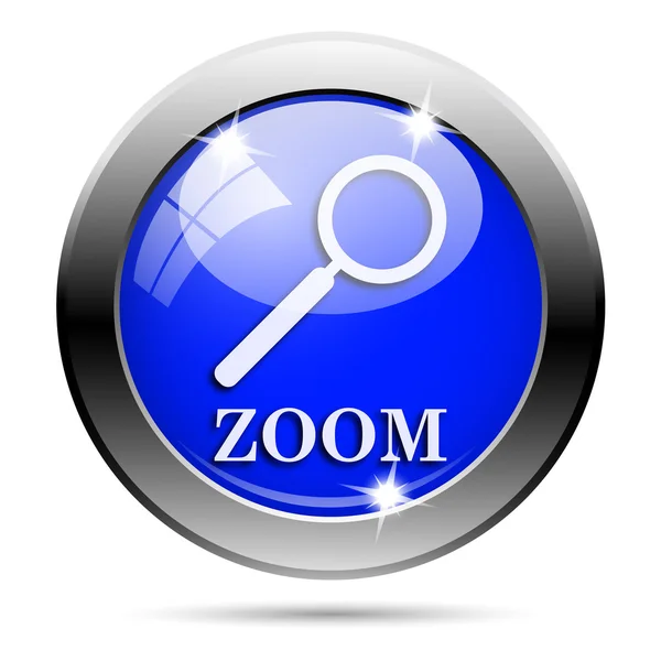 Metallic blue glossy icon — Stock Photo, Image