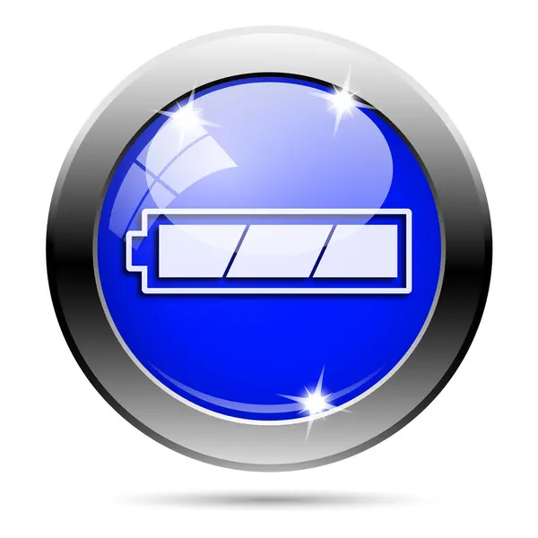 Metallisch blaues Hochglanz-Symbol — Stockfoto