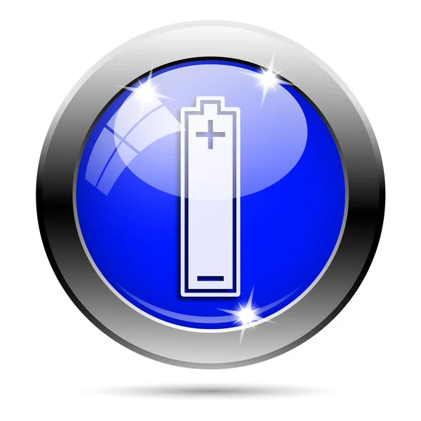Kovově modré lesklé ikona — Stock fotografie