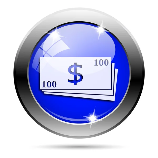 Metallic blue glossy icon — Stock Photo, Image