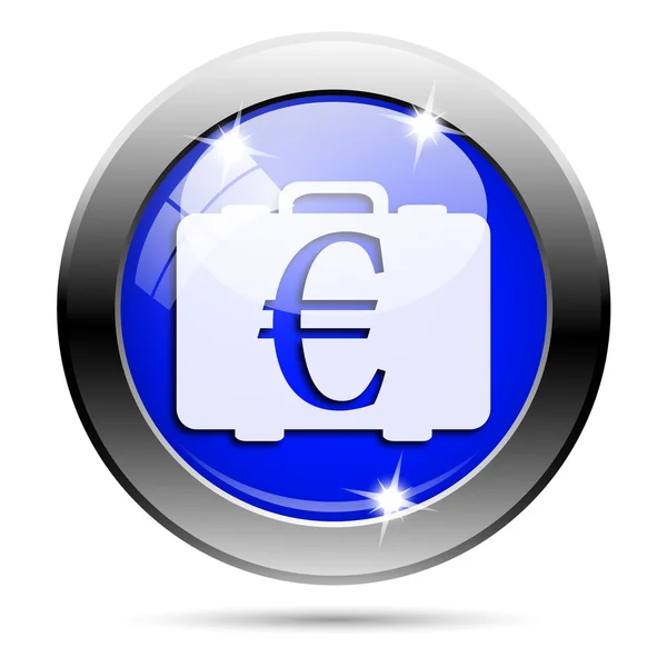 Metallic blue glossy icon — Stock Photo, Image