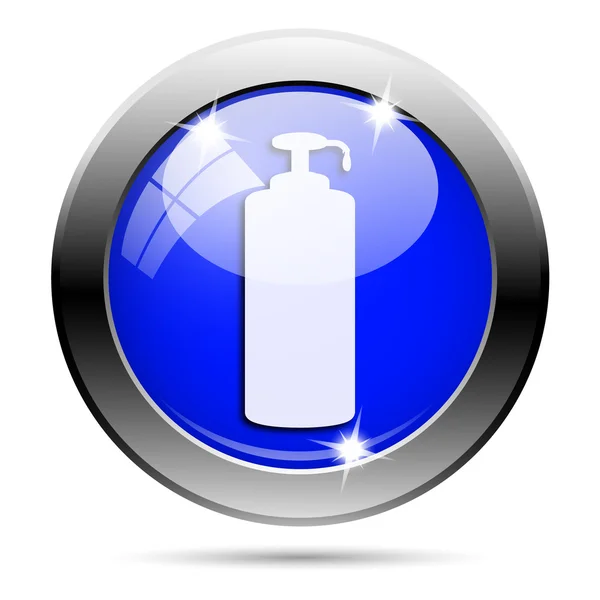 Metallic blue glossy icon — Stock Photo, Image