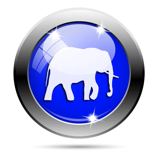 Metallic blue glossy icon — Stock Photo, Image