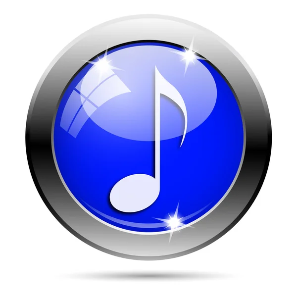 Metallic blue glossy icon — Stock Photo, Image