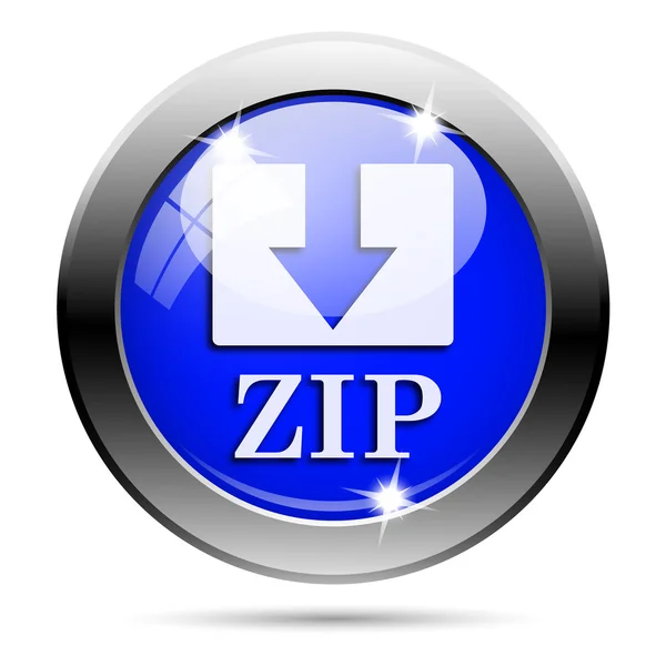 Metallic blue glossy icon — Stock Photo, Image