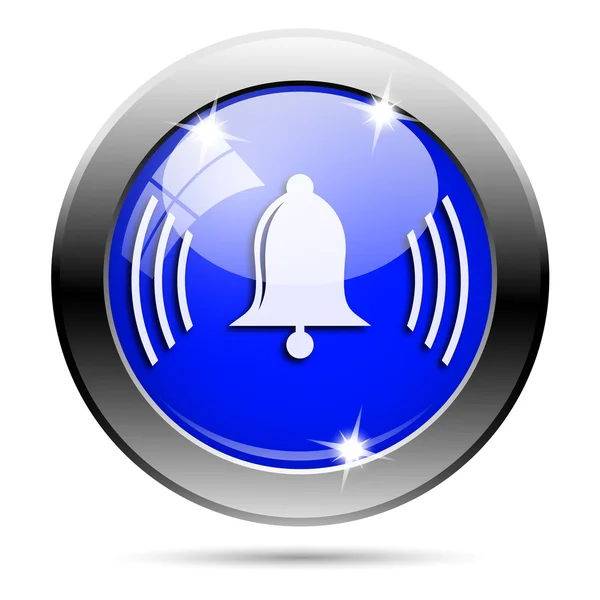 Metallic blue glossy icon — Stock Photo, Image