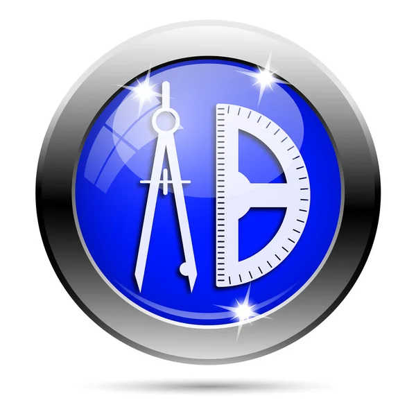 Metallic blue glossy icon — Stock Photo, Image