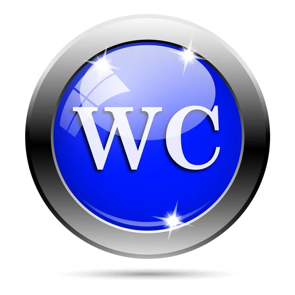 Metallic blue glossy icon — Stock Photo, Image