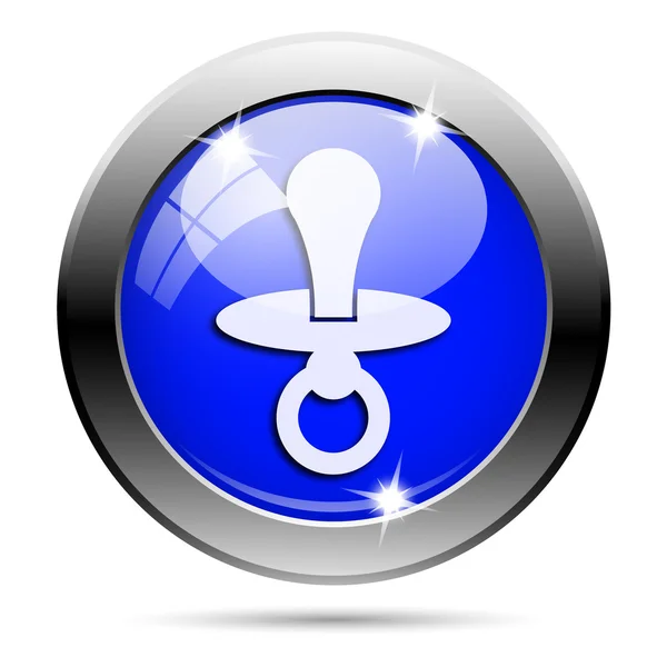 Metallic blue glossy icon — Stock Photo, Image