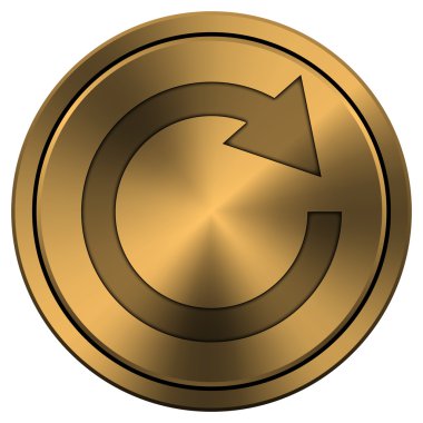 parlak metalik bakır renkli simge