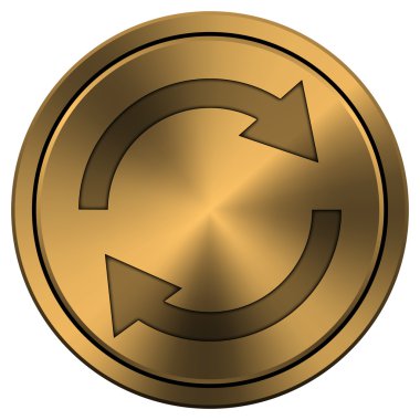 parlak metalik bakır renkli simge