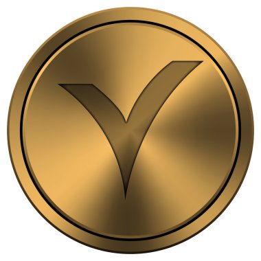 parlak metalik bakır renkli simge