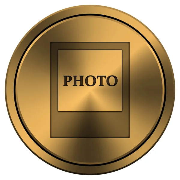 Блестящая металлическая медная икона — стоковое фото