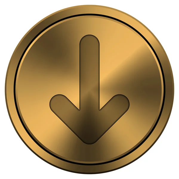 Shiny metallic copper-colored icon — Stock Photo, Image
