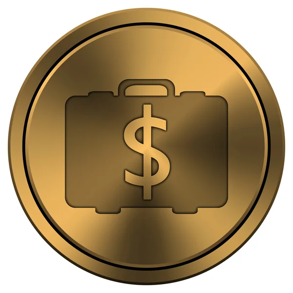 Shiny metallic copper-colored icon — Stock Photo, Image