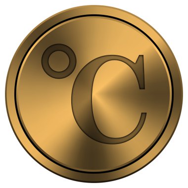 parlak metalik bakır renkli simge