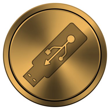 parlak metalik bakır renkli simge