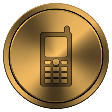 parlak metalik bakır renkli simge