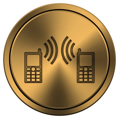 parlak metalik bakır renkli simge