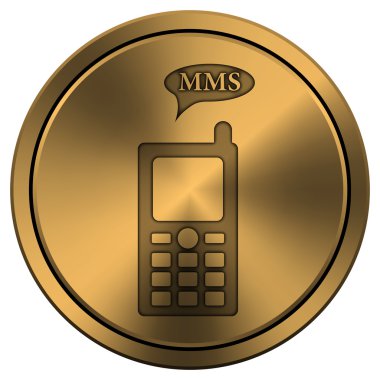 parlak metalik bakır renkli simge