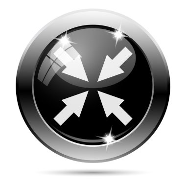 Metalik siyah parlak simgesi