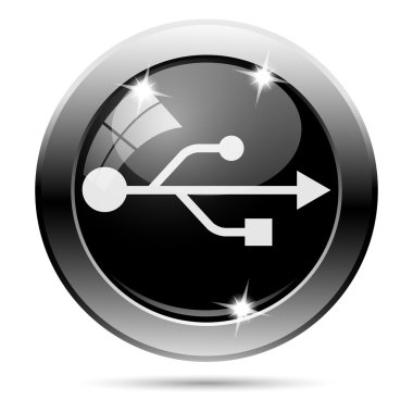 Metalik siyah parlak simgesi