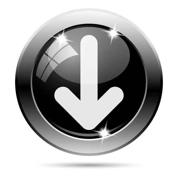 Metallic black glossy icon — Stock Photo, Image