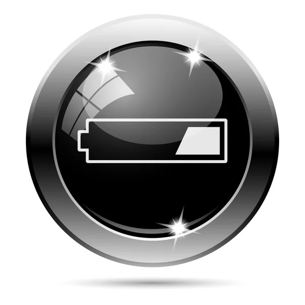 Metallic black glossy icon — Stock Photo, Image