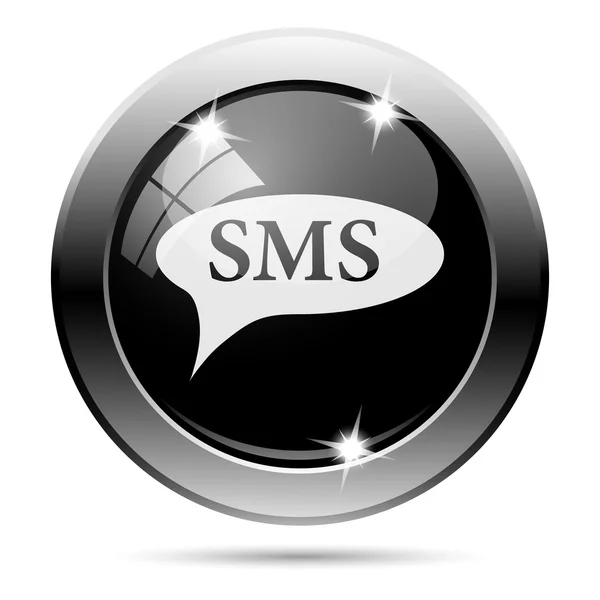 Metallic black glossy icon — Stock Photo, Image