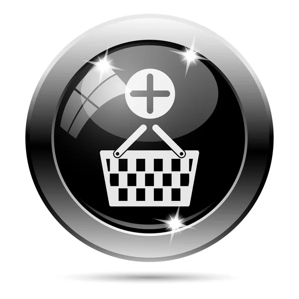 Metallic black glossy icon — Stock Photo, Image