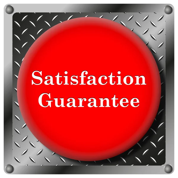 Satisfaction guarantee metallic icon — Stock Photo, Image