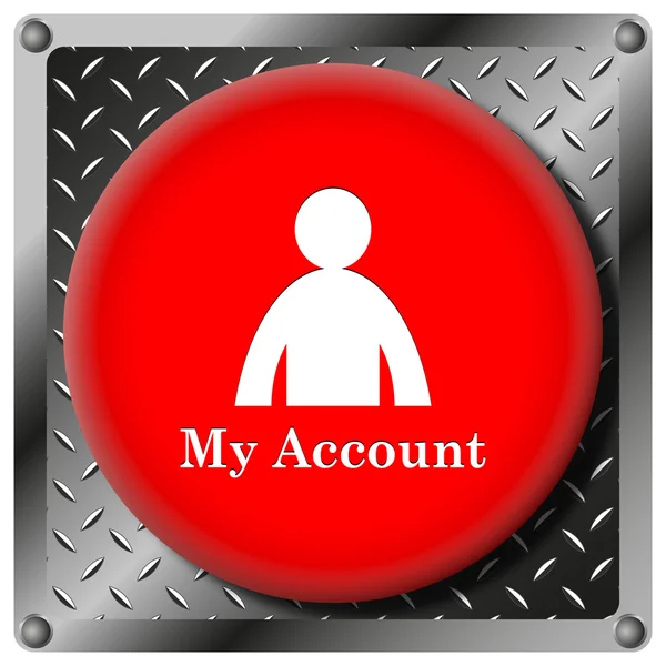 Mi cuenta icono metálico — Foto de Stock
