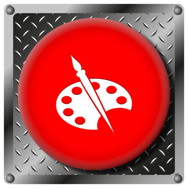 Painting metallic icon — Stockfoto