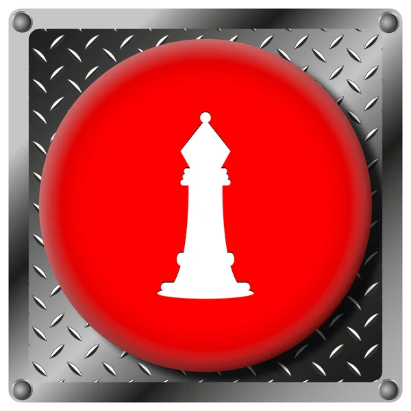 Šachy kovové ikona — Stock fotografie