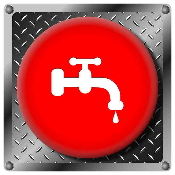 Wasserhahn metallisches Symbol — Stockfoto