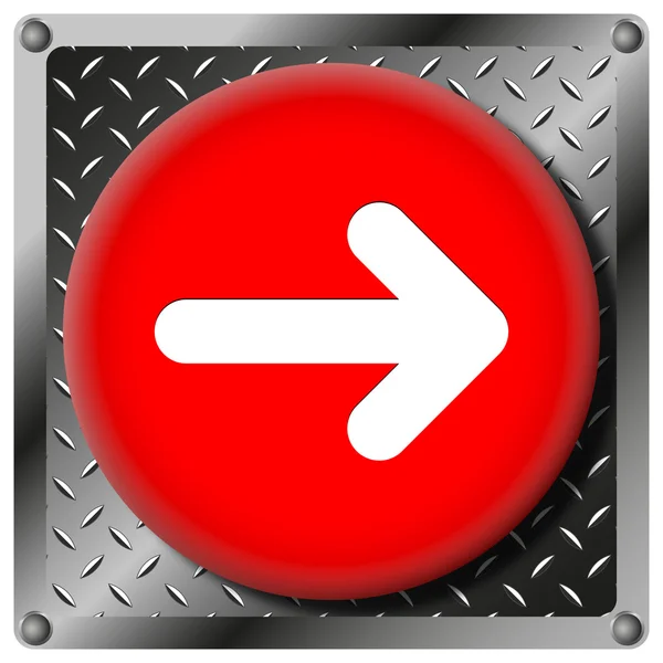 Right arrow metallic icon — Stock Photo, Image