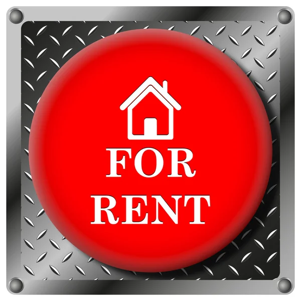 For rent metallic icon — Stock Photo, Image