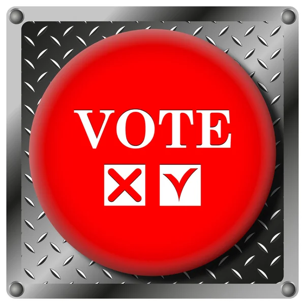 Hlasování kovové ikona — Stock fotografie