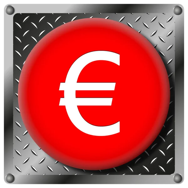 Euro metallic icon — Stock Photo, Image