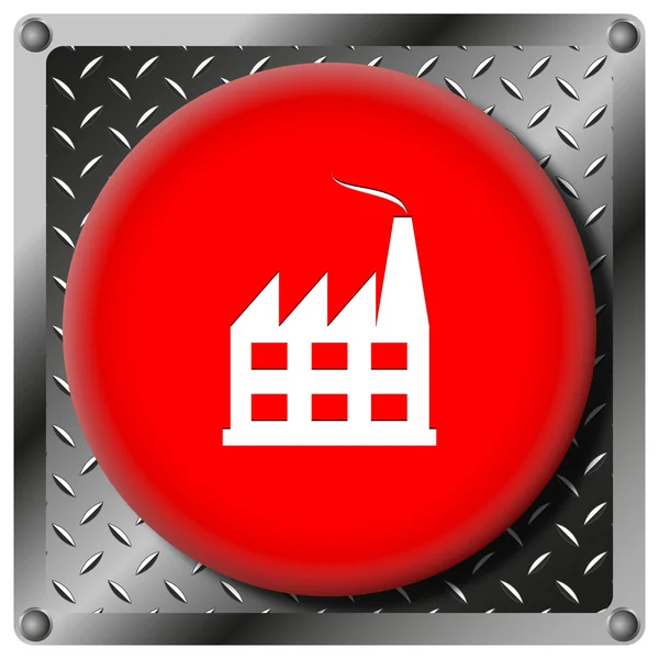 Tovární kovové ikona — Stock fotografie